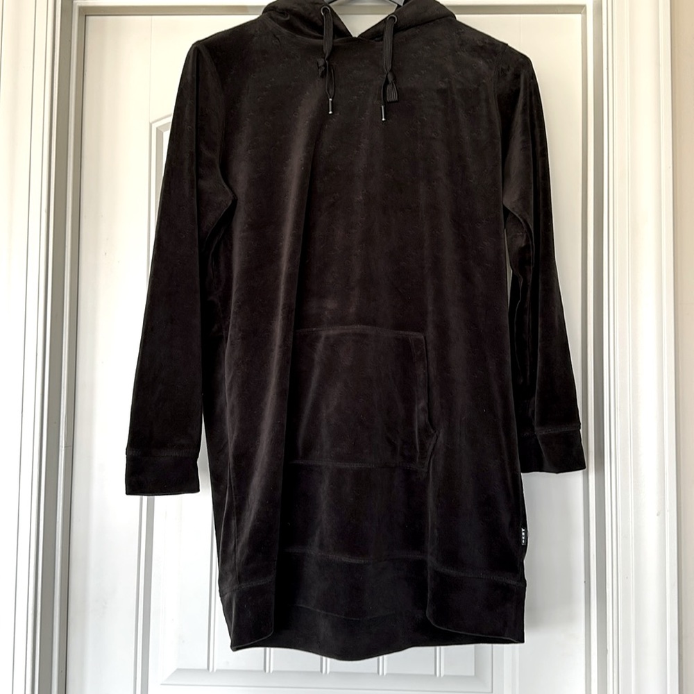 DKNY Sport Women’s Black Velour Hoodie Size Medium